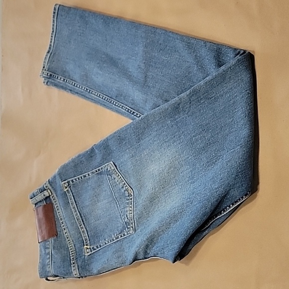 ALLSAINTS SIze 34 Waist "Rex" Denim Blue Jeans, Factory Distressed, Gently Used - Picture 5 of 15